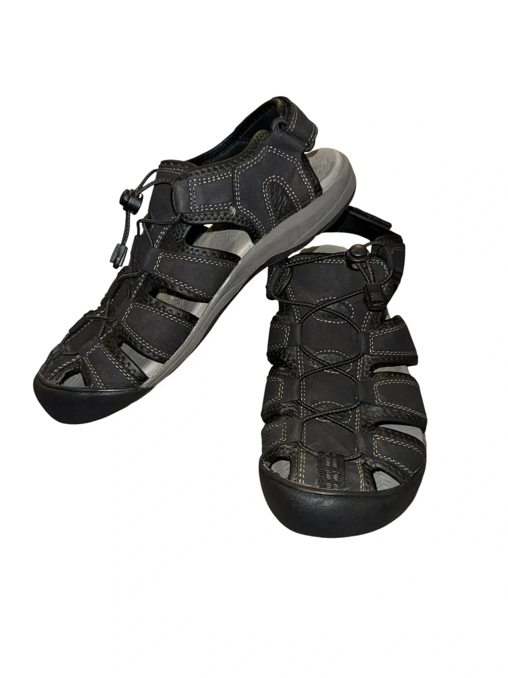 Khombu Travis Men's active Black Outdoor Sandals size 10